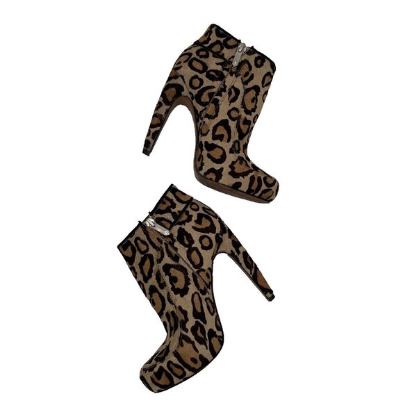 Sam‎ Edelman Calf Hair Leather Leopard Print Kit Ankle Booties-Size 4 M cheetah - Picture 8 of 15